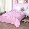 Colcha de aire acondicionado individual de verano fresca colcha doble para niños descanso para el almuerzo dormitorio de estudiante núcleo de colcha Primavera y Otoño colcha fina para cama se puede lavar a máquina