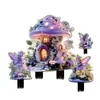 Decoración de Suelo Acrílica para Jardín de Hadas Ángel Modelo Nuevo Transfronterizo Adorno de Champiñón para Patio Decoración de Cabaña Planta en Maceta