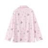 Pijama Fino de Seda Helada para Exportación Talla Europea Niñas Manga Larga Pantalones Popular Estampado de Gato de Dibujos Animados Ropa de Casa Estilo Nuevo