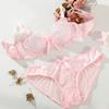 Venta al por mayor de fábrica de sujetadores transparentes de encaje sexy con explosiones europeas y americanas, ropa interior ultrafina y transpirable de talla grande para mujer 9160