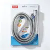 Chuveiro pressurizado doméstico para banho no banheiro, chuveiro de alta pressão com grande fluxo de água com mangueira de aço inoxidável de 1,4m, em estoque