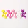 Tenedor de Fruta de Dibujos Animados para Niños Desechable Letrero Bento Traje Estilo Japonés Anime Letrero de Fruta Jirafa Animal Tenedor Traje