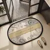 Gabinete de baño estilo americano, felpudo absorbente de puerta de tierra de diatomeas, tapete de piso antideslizante de secado rápido, tapete para entrada de inodoro, alfombra