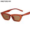 Nuevas gafas de sol estilo ojo de gato de celebridades europeas y americanas en línea, gafas de sol de moda para damas de color caramelo, gafas de sol con montura pequeña, venta al por mayor transfronteriza