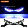 Tornillo de Placa de Matrícula de Motocicleta Transfronterizo Luz Triangular Semicircular Parpadeante Ojo de Diablo Accesorio Decorativo Universal Modificado Luz de Coche