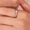 Anel de Cobre High-End com Seis Garras e Diamante Simulado para Mulheres, Estilo Casal Simples e Fashion, Zircônia, Proposta, Casamento, Anel Aberto Falso Atacado