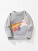 Camiseta Casual de Moda para Niña de Manga Larga 2026 Estampado de Animales Arcoíris Camiseta Básica Infantil Cuello Redondo Top de Otoño