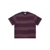 Playera de Manga Corta Rayada con Aspecto Desgastado para Hombre 2025 Verano Nuevo Estilo Americano Retro Pesada Marca Trendy Suelta Manga Corta