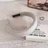 Diadema de Esponja de Lana Gruesa Retro Otoño Invierno Cabeza Alta Color Sólido Borde Ancho Diadema de Cabello Versátil para Salir