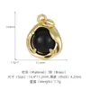 Estilo Lujo Ligero Accesorios Colgantes de Piedras Preciosas Naturales Piedra Natural Ágata Turquesa Piedra Preciosa Marco Chapado en Cobre Dorado Colgante DIY