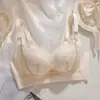Nova lingerie de renda para outono e inverno para mulheres, projetada para realçar o busto, proporcionando um top fino e confortável e um bojo grosso, criando um visual elegante e sexy com um toque de luxo