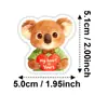 Conjunto Nuevo Transfronterizo de 50 Pegatinas de Animales Súper Lindas Sosteniendo Notas en Forma de Corazón, Pegatinas Decorativas Adorables y Divertidas para Diarios y Sobres