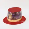 Directo de Fábrica Polvo Dorado Sombrero de Copa Estampado Feliz Año Nuevo Sombrero de Plástico de Moda Fiesta de Año Nuevo Logo Personalizado