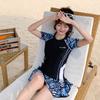Traje de Dos Piezas con Pantalón Corto de Manga Larga Dividido para Pareja, Estilo Japonés y Coreano, Nuevo 2023, para Niños Niños y Niñas, Traje de Surf para Mujer