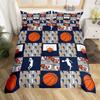 Funda Nórdica con Estampado de Baloncesto Graffiti de Dibujos Animados Traje de Cama Kit Suave Para Dormitorio Habitación de Huéspedes