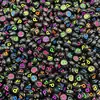 Cuentas Planas de Letras Mayúsculas Únicas en Inglés Color Negro de Fondo Acrílico 26 Letras Mayúsculas Únicas Accesorios para Hacer Joyería DIY Cadena de Teléfono Móvil