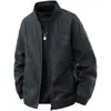 Chaqueta transfronteriza para hombre para primavera y otoño, cortavientos deportivo fino de cuello alto, ropa de hombre de color liso, abrigo casual para hombres jóvenes y de mediana edad