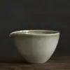 Ceniza de madera cerámica gaiwan taza para preparar té de roca esmalte gris juego de té Kung Fu tetera taza de té taza del anfitrión taza de la justicia