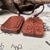 Colgante de Jujube Golpe de Rayo Pino Wangnian Colgante de Joyería Taoísta Tallado con Maldición de Luz Dorada Collar
