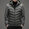 Jaqueta masculina de penugem 2025 Outono Novo Capuz Removível Penugem de Pato Business Casual Cor Sólida Mais Fácil para Combinar Jaqueta Casual de Penugem para Homens