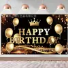 Nuevo Tela de Fondo para Fiesta de Cumpleaños Impresión HD Globos Pastel Juegos Fondo Decorativo Multitemático