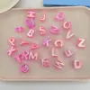 Chen Ming Chapado en UV Cuentas de Letras con Agujero Grande Cuentas Sueltas Accesorios DIY Colgante Accesorios para Colgar en Bolsas Material