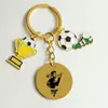 Llavero de Acero Inoxidable Tema Deportivo Fútbol Mundial 2026 Colgante de Ventilador Souvenir Regalo de Graduación