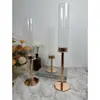 Transfronterizo para Amazon chapado en oro juego de tres piezas candelabro para el hogar decoración de mesa para boda fiesta de cumpleaños