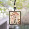 Colgante Thangka de Tíbet Mitad Pintado a Mano Dorado de Colores Collar Thangka de Dragón Changyin Femenino Colgante Thangka con Oro Espolvoreado Fabricante Venta al por Mayor