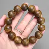 Pulsera de Madera de Agarwood Natural con Nudos Naturales para Mujer, Material Auténtico Viejo para Hombre, Cuentas de Oración Budistas, Pulsera para Ayudar a Dormir