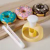 Molde para dona grande estilo americano con pinzas para bañar utensilios para hornear molde para galleta con impresión plástico hueco molde para pan
