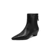 Nuevas Botines de Mujer Otoño/Invierno 2026, Simples y Elegantes, con Punta Cuadrada, Tacón Medio Grueso Cómodo, Adelgazantes y Forrados de Borrego