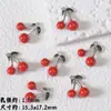Lindo Colgante de Aleación Roja Serie Fruta Cereza Material para Joyería de Collar Pulsera Hecha a Mano DIY