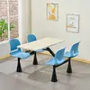 Mesas y Sillas de Comedor para Empleados, Personal de Empresa, Escuela; Juego de Mesa y Sillas de Comedor Integradas de Pizarra para Cuatro y Seis Personas, Personalizable