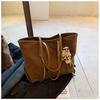 Bolsa Retro Fosca Transfronteiriça para Mulheres, Grande Capacidade, Nova Coleção Outono/Inverno 2026, Casual Versátil, Bolsa de Ombro, Bolsa Tote para o Dia a Dia
