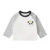 Conjunto de Camisetas de Manga Larga Kaka Panda para Niños Ropa de Otoño Infantil Top Casual para Niñas Ropa de Principios de Primavera para Bebés Moderno