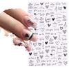 Pegatinas de Uñas con Diseño de Flores Carta de Amor Transfronteriza Personajes de Dibujos Animados ins 3D Adhesivas para Uñas
