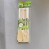 Espátula de bambu com cabo longo utensílios de cozinha de bambu espátula de cozinha para fritar espátula de bambu resistente a altas temperaturas escorredor de bambu conjunto de espátulas para panelas antiaderentes espátula de madeira