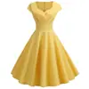 En stock 2023 deseo AliExpress suministro transfronterizo vestido, popular europeo y americano manga corta comercio exterior vestido largo