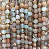 Piedra Octogonal Facetada Natural Ojo de Tigre Piedra Sol Morganita Pulsera de Cuentas Sueltas Accesorios para Joyería DIY Venta al por Mayor de Cuentas