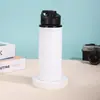 Nueva Botella de Agua de Aluminio de Boca Ancha Estilo Americano para Hombres y Mujeres, Adecuada para Uso en Casa y Oficina, con Taza de Popote, Portátil para Ciclismo y Deportes al Aire Libre