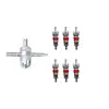 Chave de Núcleo de Válvula de Pneu de Carro Conjunto Quatro em Um Ferramenta de Instalação e Remoção de Reparo de Válvula Chave Veículo Elétrico