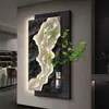 Pintura Decorativa de Entrada para Plantas Verdes Hidropónicas Pasillo de Nueve Peces con Luz Pintura Colgante Tridimensional Versión Vertical Pintura de Luz Luminosa Venta al por Mayor Oem