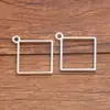 16 Estilos de Acessórios para Joias DIY de Liga Prata Brilhante, Pingentes de Coração em Forma de Lua, Encantadoras Molduras Vazadas de Resina