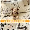Juego de Dos Fundas de Almohada de Algodón con Perro de Dibujos Animados para el Hogar, Funda de Almohada Infantil a Prueba de Manchas de Aceite de Cabeza, Funda Interior para Almohada