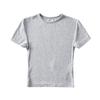 Kardashian Mesmo Estilo Estilo Europeu e Americano Camiseta Curta Feminina Justa Curta com Umbigo Exposto Manga Curta Elástica Pequena Top Básico Nair