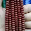 Cuentas espaciadoras de ábaco esmaltadas de cristal, multicolor, sueltas, color sólido, no se decoloran, accesorios perforados para abalorios DIY