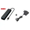 Extensor Multifuncional com Chave, Hub Divisor 1 para 7 para Expansão USB de Desktop e Laptop