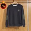 Suéter casual de inverno novo para homens, gola redonda, estilo coreano, caimento justo, estampado com letras, gola redonda, top moderno versátil