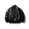 Ropa para Hombre Beijie Estilo Americano Marca de Moda Invierno 2025 Nuevo Chaqueta de Algodón con Bolsillo Grande de Cuero PU para Hombre Cuello Alto Abrigo Grueso